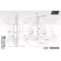 Тормозной диск MAXTECH 853101.6880 8EV5TL5 4326595 85310 1