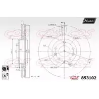 Тормозной диск MAXTECH 8 53102 4326598 853102.6060 KJ213YS