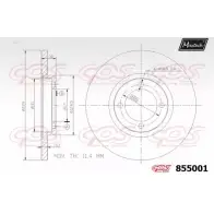 Тормозной диск MAXTECH 85 5001 QVODCIG 855001.0000 4326607