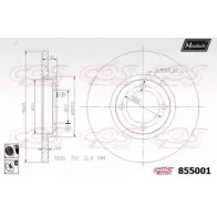 Тормозной диск MAXTECH 4326608 85500 1 T0I7BZJ 855001.6060
