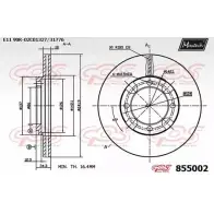 Тормозной диск MAXTECH YFR8PDO 855002.0000 8550 02 4326611