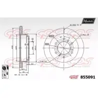 Тормозной диск MAXTECH 8550 91 Mitsubishi Pajero 3 (V6, V7) Внедорожник 2д 3.2 DI D (V68W. V78W) 160 л.с. 2001 – 2006 BKG2W2 855091.6060