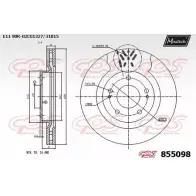 Тормозной диск MAXTECH 855098.0000 5RQQ3MX 8550 98 4326791