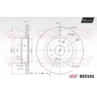 Тормозной диск MAXTECH 855101.0000 AZ059R 8551 01 4326803