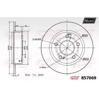 Тормозной диск MAXTECH 857069.0000 85 7069 4326942 IGI74NV