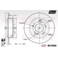 Тормозной диск MAXTECH 4326943 857069.6060 85706 9 EJG743