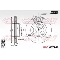 Тормозной диск MAXTECH 857140.6060 4327095 8D1MDU 857 140