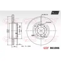 Тормозной диск MAXTECH 861006.0000 GHL15 86100 6 4327159