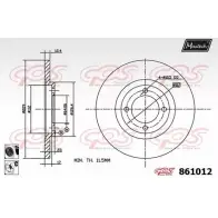 Тормозной диск MAXTECH 8 61012 1ONO251 4327176 861012.6060