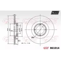 Тормозной диск MAXTECH 8 61014 861014.0000 WM58TC5 4327183