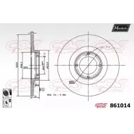 Тормозной диск MAXTECH 4327184 IXE28 861014.6060 86 1014