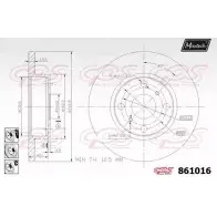 Тормозной диск MAXTECH 4327193 KTH6GX 861016.6880 8 61016
