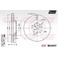 Тормозной диск MAXTECH 8610 37 861037.6880 MV1EQ 4327261