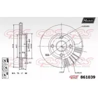 Тормозной диск MAXTECH JGIS4BZ 8610 39 861039.6880 4327269