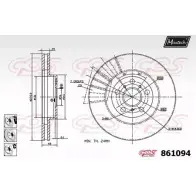 Тормозной диск MAXTECH 4327317 8610 94 861094.6880 OOQHI