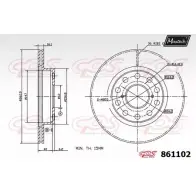 Тормозной диск MAXTECH 861102.0000 YSXNMII 4327339 86110 2