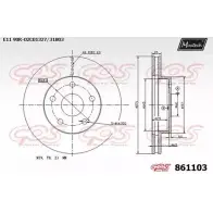 Тормозной диск MAXTECH 8 61103 KFMTUYY 861103.0000 4327343