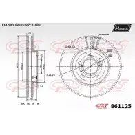 Тормозной диск MAXTECH 8 61125 4327379 XXD41 861125.0000