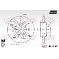 Тормозной диск MAXTECH QA412WK 4327396 861130.6060 86113 0