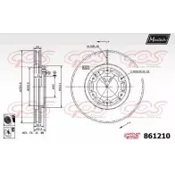 Тормозной диск MAXTECH 86 1210 Y6I4K 861210.6060 Toyota Hiace (H200) 5 Фургон 2.5 D 4D 95 л.с. 2006 – 2024