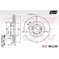 Тормозной диск MAXTECH 5CEERZD 861238.6880 8612 38 Toyota
