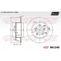 Тормозной диск MAXTECH 8KT8V 861240.0000 Toyota 86 1240