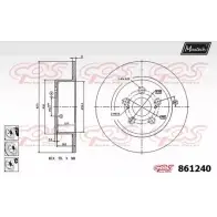 Тормозной диск MAXTECH 5RDE0 8 61240 861240.6980 Toyota