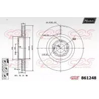 Тормозной диск MAXTECH 4327549 861248.6880 861 248 PLSCG6D