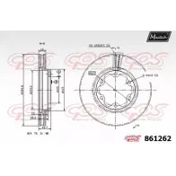 Тормозной диск MAXTECH 861262.0000 Toyota Hiace (H200) 5 Фургон 2.5 D 4D 95 л.с. 2006 – 2024 ULEWY 861 262