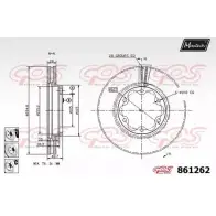 Тормозной диск MAXTECH 861262.6880 8612 62 Toyota Hiace (H200) 5 Фургон 2.5 D 4D 95 л.с. 2006 – 2024 RRYZL