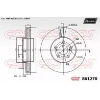 Тормозной диск MAXTECH 4327623 8 61270 BO1K7D3 861270.0000