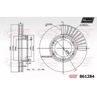 Тормозной диск MAXTECH 4327663 861284.0000 8612 84 FGT11