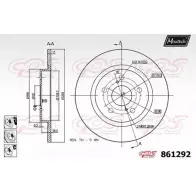 Тормозной диск MAXTECH 4327681 AHNYF3M 861292.6880 8 61292