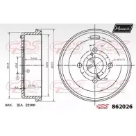 Тормозной барабан MAXTECH 862026.0000 3SH5Z8N 4327713 8620 26