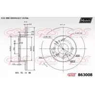 Тормозной диск MAXTECH 863008.0000 86 3008 NXAKWO 4327757