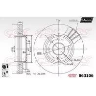Тормозной диск MAXTECH 86 3106 4327778 863106.6060 JYKR1EU