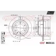 Тормозной диск MAXTECH 863111.6980 4327784 86 3111 BCN75H
