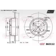 Тормозной диск MAXTECH 863112.0000 86 3112 4327785 L185U