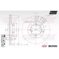 Тормозной диск MAXTECH 4327811 J78RBJS 86 3301 863301.6880