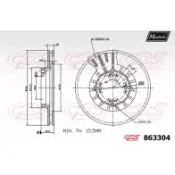Тормозной диск MAXTECH SSPN4Y 8633 04 863304.0000 4327821