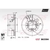 Тормозной диск MAXTECH 8633 04 863304.6060 4327822 BTDV54D