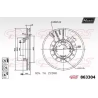 Тормозной диск MAXTECH ISYGDI 4327823 863304.6880 86330 4