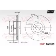 Тормозной диск MAXTECH 863 309 Subaru Impreza (GFC) 1 Купе 1.8 AWD 103 л.с. 1993 – 1995 863309.0000 B9DUYHJ