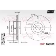 Тормозной диск MAXTECH DJ2V1AY 86330 9 863309.6880 Subaru Impreza (GR) 3 Седан 1.5 107 л.с. 2008 – 2024