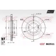 Тормозной диск MAXTECH 863511.6060 Suzuki Grand Vitara (FT, HT) 1 Кроссовер 2.0 TD 4x4 (SQ 420D) 86 л.с. 2000 – 2005 UI6M81 86 3511