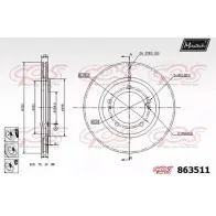 Тормозной диск MAXTECH 863511.6880 TRFOK 8635 11 Suzuki Grand Vitara (FT, HT) 1 Кроссовер 2.0 TD 4x4 (SQ 420D) 86 л.с. 2000 – 2005