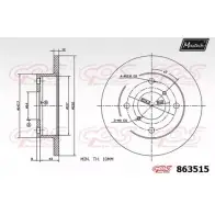 Тормозной диск MAXTECH 863 515 863515.0000 Suzuki Swift 3ZY8M9