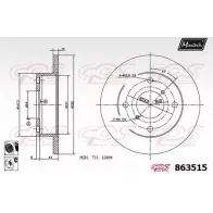 Тормозной диск MAXTECH 863515.6060 Suzuki Swift 86351 5 NDU7JF