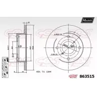 Тормозной диск MAXTECH Suzuki Swift BN8MY 863515.6980 8 63515