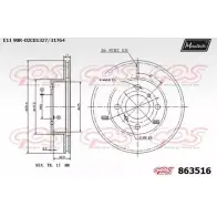 Тормозной диск MAXTECH 86351 6 4327893 863516.0000 ZGPZD85